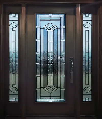 Aberdeen stained glass door insert in Ottawa