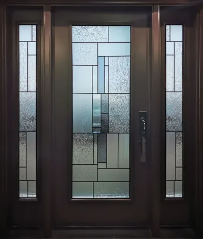 Stained glass door inserts in Ottawa, classic, alternative and modern designs