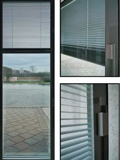 Door window blinds built into the glass, Ottawa