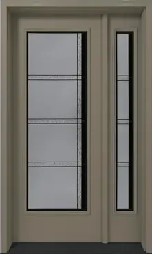 Pattern N-1 modern stained glass door insert in Ottawa