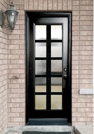 Renaissance I stained glass door insert in Ottawa