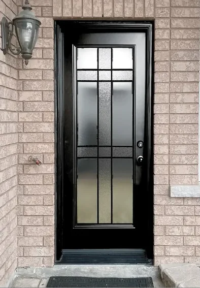 Renaissance III stained glass door insert in Ottawa