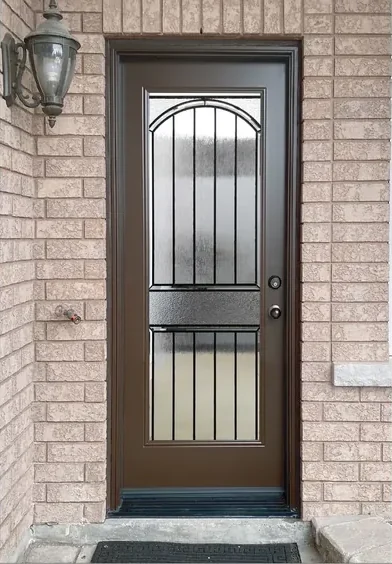 Renaissance IV stained glass door insert in Ottawa