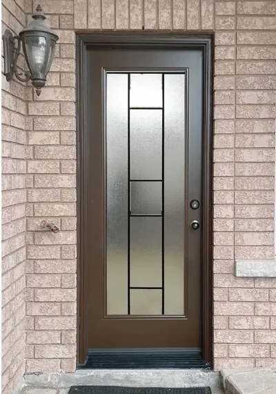 Renaissance II stained glass door insert in Ottawa