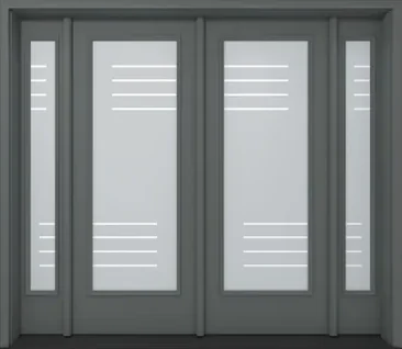Sandblasted K frosted glass door insert in Ottawa