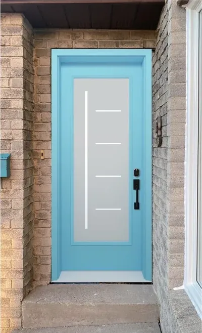Sandblasted MS-11 frosted glass door insert in Ottawa