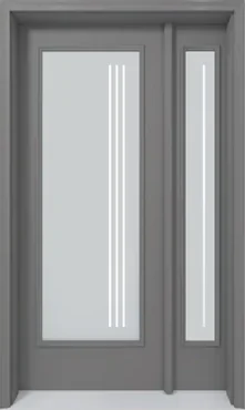 Sandblasted MS-7 frosted glass door insert in Ottawa
