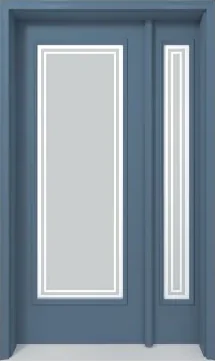 Sandblasted R-1 frosted glass door insert in Ottawa