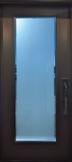 Sandblasted 1 Panel frosted glass door insert in Ottawa