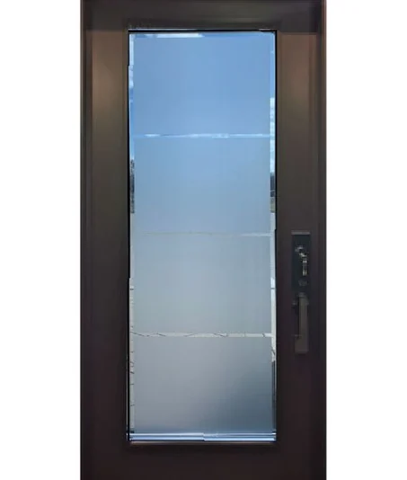 Frosted and sandblasted privacy door glass designs in Ottawa