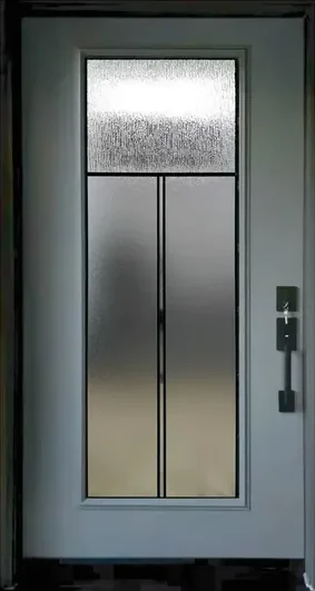 Urban Light 3 stained glass door insert in Ottawa