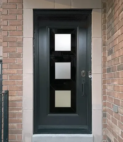 Urban Light 8 stained glass door insert in Ottawa