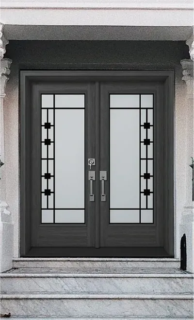 Wrought Iron O wrought iron glass door insert in Ottawa