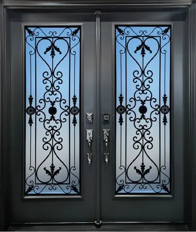 Valentino wrought iron glass door insert in Ottawa