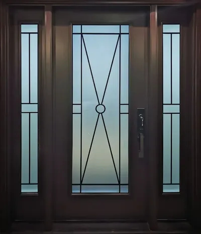 Calibex wrought iron glass door insert in Ottawa
