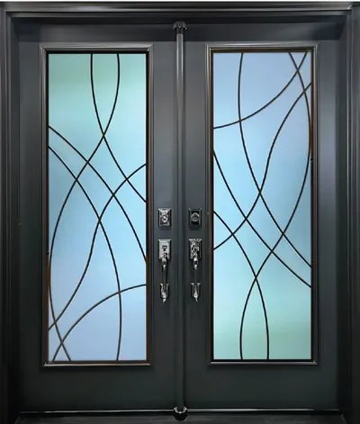 Montage wrought iron glass door insert in Ottawa