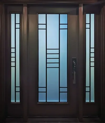 Modexa wrought iron glass door insert in Ottawa