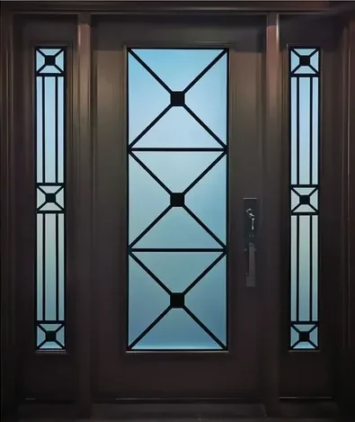Excalibur wrought iron glass door insert in Ottawa