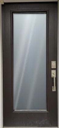 Front door with a full lite glass insert