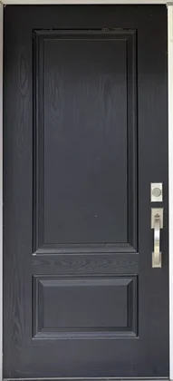 Solid front door with no glass
