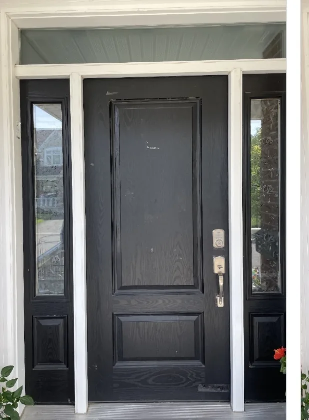 Front door before its new glass insert, Ottawa